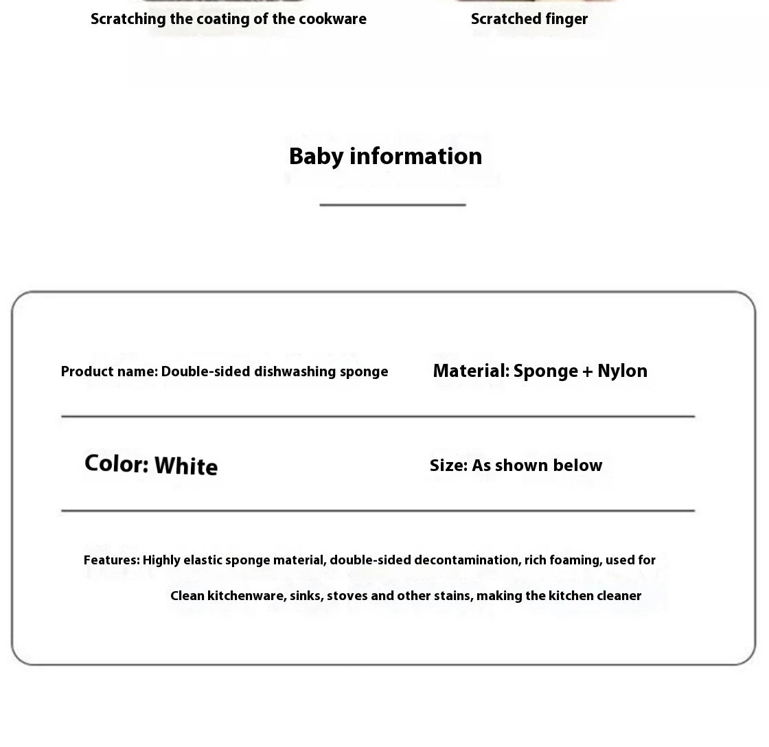 Dishwashing Sponge Reusable Washable Sponges